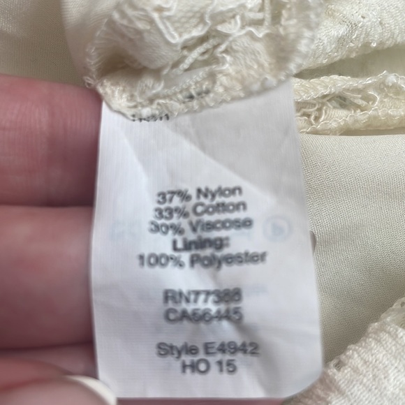 Madewell cream floral lace short sleeve blouse size medium - Picture 11 of 13